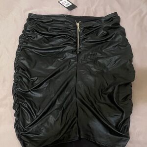 GUESS Women's Shiny Black Bomber Jacket